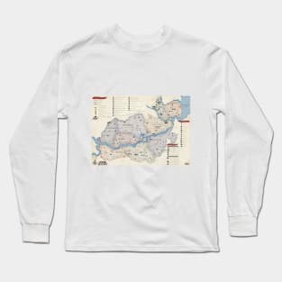 Red Dead Redemption Map Long Sleeve T-Shirt